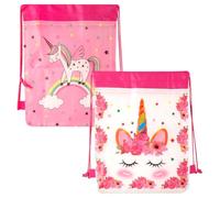 Lotsdonxia 2PCS Nonwoven Unicorn Drawstring Drawstring Bag Mini Drawstring Backpack Organizer Ideal for Organizing Items on the go