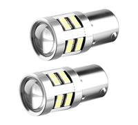 Lotsdonxia 2Pcs P21W 1156 BA15s LED Bulbs, 6000K Super Bright White Rear Fog Lamp for Reverse/Brake/Tail Lights, Turn Signal Light Fit for Cars, RVs (White)