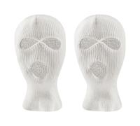 Lotsdonxia 2PCS White Mask Car Headrest Covers - Humorous Car Seat Protectors Personalized Automotive Multifunctional and Decorative Face Mask