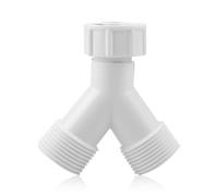 Lotsdonxia 3/4 Inch Plastic Y-Splitter Connector | Leak-Proof BSP Hose Splitter for Washing Machine, Dishwasher, Garden | ABS UK Standard Fitting (White)