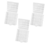 Lotsdonxia 3-Pack Clear Battery Storage Boxes - Durable AA/AAA Battery Organiser, Portable Plastic Cases for Home & Travel