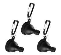 Lotsdonxia 3-Pack Protein Powder Containers - 50ml Black Supplement Storage Pots with Secure Lids, Portable Formula Dispensers for Gym, Travel and Daily Nutrition Organisation