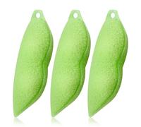 Lotsdonxia 3 Pcs Magic Sponges - Pea Shaped, Reusable Bottle Cleaners with Ceramic Balls & 30cm String - Efficient for Water Bottles, Jars, Glassware (Green)