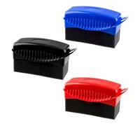 Lotsdonxia 3 Pcs Premium Tyre Cleaning Pad Set with Storage Case, Streak-Free Sponge Pads, No-Mess Gel Applicator for Cars, SUVs and Motorbikes, (Blue, Red, Black)