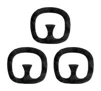 Lotsdonxia 3 Pcs Realistic Fake Goatee Beard, Comfortable Reusable Moustache Costume Accessory, Self-Adhesive Black Facial Hair for Fancy Dress, Cosplay and Halloween