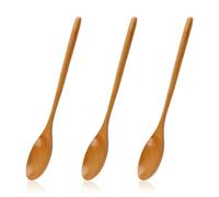 Lotsdonxia 3 Pcs Wooden Spoons, Natural Cooking Utensils Set, Ergonomic Design for Non-Stick Cookware, Stirring Serving Mixing Essential Kitchen Tools, Durable Solid Wood Utensils