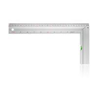 Lotsdonxia 300mm Aluminium Try Square with Spirit Level - Metric and Imperial Framing Square for Carpentry, Woodworking & DIY Projects, Durable Right Angle Measuring Tool