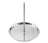 Lotsdonxia 304 Stainless Steel BBQ Vertical Skewer Rack with Detachable Handle Durable Chicken and Meat Roasting Stand for Camping, Picnics, and Thanksgiving Celebrations