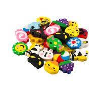 Lotsdonxia 30PCS Multicolor Erasers - Eco-Friendly, Soft & Clean Erasing Rubbers for Kids' School, Party Bags & Classroom Rewards (Cartoon Animal)