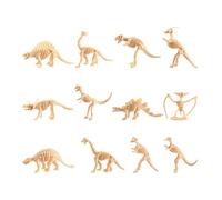 Lotsdonxia 36 Pcs Dinosaur Bone Models, 12 Different Kinds of Simulation Plastic Dinosaur Children's Development of Intellectual Toys, Suitable for Birthday Parties and Science Teaching Activities
