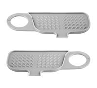 Lotsdonxia 360° Rotatable Silicone Faucet Splash Guard - Sink Accessory Large Slope Sink Mat for Kitchen & Bathroom, Flexible Design with Seamless Drainage (Grey)