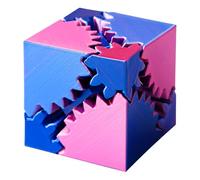 Lotsdonxia 3D Printed Gear Ball Fidget Toy - Stress Relief and Anxiety Reducer Dynamic Spinning Motion Compact and Portable for Work, Study, and Travel (Blue & Red)