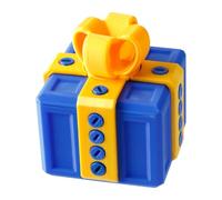 Lotsdonxia 3D Printed Gift Box - 6x6x6cm Annoying Gift Box Fun and Engaging Gift Creative DIY Puzzle Gift Box for Small Jewellery, Toys, Cash, and Surprises (Gold & Blue)