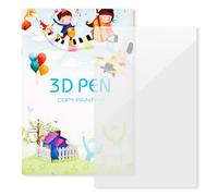 Lotsdonxia 3D Printing Pen Paper Templates Set - Reusable Transparent PVC 3D Art Accessories Drawing Templates Creative Projects for Kids & Beginners