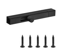 Lotsdonxia 4-Inch Heavy Duty Door Bolt Lock, Black Aluminium Alloy Slide Latch for Shed Gate Internal Bathroom Toilet Security