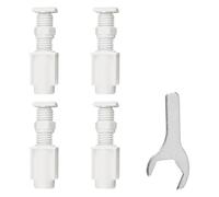 Lotsdonxia 4 Pack No Drill Venetian Blinds Brackets - White Plastic Twist-Lock Adhesive Mounting Kit for Rental Homes, Drill-Free Installation for Windows up to 3kg
