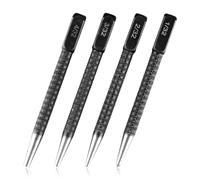 Lotsdonxia 4 Pcs Automatic Centre Punch and Nail Setter Kit, Portable Drill-Assisted Hole Punch, Woodworking and DIY Hole Punch Positioning Tool Set for Wood and Metal (Black)