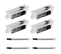 Lotsdonxia 4 Pcs LED Car Door Projector Lights, Wireless Welcome Puddle Logo, High-Definition Courtesy Kit, Universal Fit & Easy Install