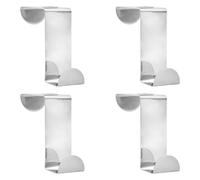 Lotsdonxia 4 PCS Stainless Steel Door Hooks - Heavy-Duty 3KG No-Drill Hooks for Bags, Coats & Towels | Rustproof Wardrobe, Cabinet & Cupboard Organiser (Silver)