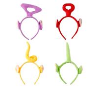 Lotsdonxia 4 Pcs Teletubbies Headbands Set - Tinky Winky, Po, Laa-Laa & Dipsy Costume Hairbands for Kids & Adults, Fancy Dress Parties, Hen Nights & Theme Events