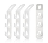 Lotsdonxia 4 Pcs White Plastic Cascading Clothes Hanger Connector Hooks for Space-Saving Wardrobe Organization