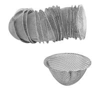 Lotsdonxia 40 Pcs Stainless Steel Tapered Mesh Filters - Reusable Gauzes Adjustable 19mm Pre-Cut Screens for Pipes, Funnels, and Smoke Filters