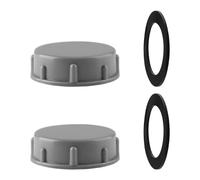 Lotsdonxia 45mm Blanking Cap 2-Pack - PVC Pipe End Seal with Washer for Kitchen Sink Waste, Washing Machine & Appliance Trap, Outdoor Drainage and Hose Thread Sealing