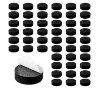 Lotsdonxia 48-Pack Invisible Pot Feet - Black EVA Foam Risers with Self-Adhesive Pads, Drainage Boost for Patio Planters & Furniture Leg Protection