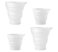 Lotsdonxia 4Pcs Foldable Liquid Dosing Cup, Precise 50ml & 100ml for Laundry Detergent, Paints & Labs, Space-Saving Collapsible Washing Machine Safe