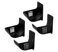 Lotsdonxia 4Pcs No-Drill Trash Bag Dispenser Wall Organizer - Adhesive Garbage Bag Holders for Kitchen, Bathroom Cabinets, Space-Saving Storage Rack (Black)
