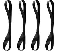 Lotsdonxia 4PCS Nylon Securing Loop Straps, 25x300mm Black Heavy Duty Soft Tie-Down Loops for Motorcycle ATV UTV Transport & Equipment Protection