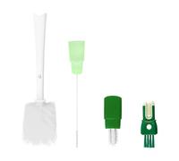 Lotsdonxia 5-in1 Deep-Clean Bottle Brush For Baby Bottle, Flask Scrubber, Hard Bristle Silicone Heads, Space-Saving Design with Hanging Hook (Green)