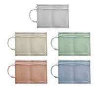 Lotsdonxia 5 Pcs A4 Mesh Zipper Pouches, Double-Layered Organisational Bags with Handles, Breathable Storage for Stationery, Toys, Office Supplies, Travel Essentials (5 Colors)