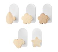 Lotsdonxia 5 Pcs Animal Kids Coat Hooks - No-Drill Self-Adhesive Hooks for Towels, Colourful Waterproof Wall Hooks for Bedrooms, Bathrooms and Nurseries