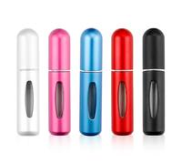 Lotsdonxia 5 PCS Leak-Proof Travel Perfume Atomiser Bottles 5ml | Aluminium Portable Refillable Fragrance Sprayers with Colour-Coded Design for Men & Women