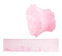 Lotsdonxia 5 Yard Iridescent Pleated Organza Ribbon - Vintage Ruffle Trim for Dressmaking, Costumes & Crafting, Chiffon Jellyfish Frill for Bridal, Gowns & Sewing Projects (Pink)
