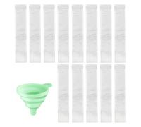 Lotsdonxia 50 Pcs Disposable Ice Lolly Bags, BPA Free Self-Sealing Popsicle Moulds & Funnel for DIY Healthy Juice, Smoothies & Ice Pop Snacks