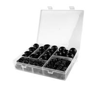 Lotsdonxia 50 Pcs IP68 Waterproof Cable Glands Set, Adjustable 3-15mm Nylon Plastic Cable Connectors with Locknuts, PG7-19 Size Black Electrical Gland Joints for Outdoor Use