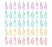 Lotsdonxia 50 Pcs Mini Hair Clips for Girls - Macaron-Coloured Metal Snap Clips for Toddlers & Babies, Non-Slip Fine Hair Grips with Storage Box (Diverse Colors)