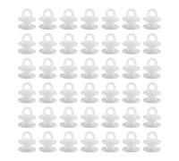 Lotsdonxia 50 Pcs Silent Curtain Track Gliders - Rust-Proof Rail Sliders, Tool-Free White Plastic Hooks for Campervans, UK Homes and Caravans