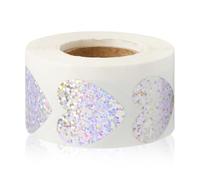 Lotsdonxia 500 PCS Heart Shaped Stickers - 2.5cm Bling-Bling Valentine’s Day Labels, Waterproof & Removable Self-Adhesive Love Stickers for Cards, Gifts, Crafts