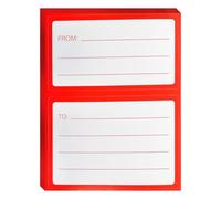 Lotsdonxia 50Pcs Self-Adhesive Address Labels with Red Border Strong Hold Mailing Stickers for Envelopes, Packages, Boxes, Home Office Use