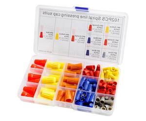 Lotsdonxia 50pcs Solder Seal Heat Shrink Butt Connectors - Durable and Waterproof Electrical Wire Connectors with Screw Terminals and Twist Nuts for Household Wiring