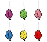 Lotsdonxia 6-Pack Car Air Fresheners - Leaf Shaped Long-Lasting Fragrances Strawberry Jasmine Apple Lavender Ice Cream Scents for Car, Home, and Office Use