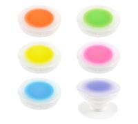 Lotsdonxia 6-Pack Gradient Colour Retractable Phone Grip Cute & Easy-to-Use Desktop Holder Expandable Finger Grip for Smartphones & Tablets (Disc)