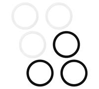 Lotsdonxia 6-Pack Universal Magnetic Metal Rings Easy-to-Use Adhesive for Phones Tablets Computers Compatible with Wireless Chargers & Car Mounts (Black+White)