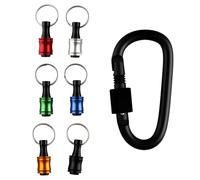 Lotsdonxia 6 Pcs Aluminium Bit Holder Keychain, 1/4" Hex Shank Organiser for Drill Bits, Colour-Coded Portable Storage, DIY and Trade Essential, Workshop to Construction Site