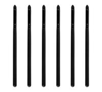 Lotsdonxia 6 Pcs Black Eyeliner Smudge Brushes, Pointed Sponge Tip Professional Applicators for Eyeshadow, Eyebrow & Lip Blending, Wood Handle