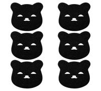 Lotsdonxia 6 Pcs Machine Washable Sticky Hair Remover, Black Bear Pattern Reusable Pet Household General Purpose Cleaner for Home Laundry to Remove Kitten and Puppy Hair