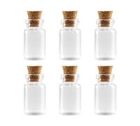 Lotsdonxia 6 Pcs Mini Clear Glass Bottles with Cork Stoppers Tiny Glass Containers for Liquid Storage DIY Craft Projects Party Decorations Message Bottles Arts and Crafts
